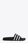 Adidas Originals Adilette Textured-rubber Slides In Nero/bianco
