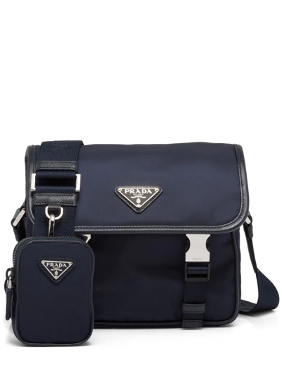 Prada Re-nylon Shoulder Bag In Blue