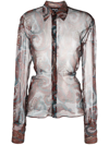 DSQUARED2 SHEER PAISLEY-PRINT SHIRT