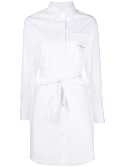 Calvin Klein Jeans Est.1978 Classic Shirt Dress In White