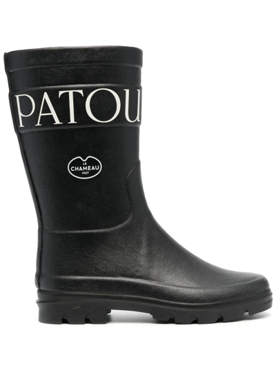 Patou Kids' X Le Chateau Logo-print Wellies In Black