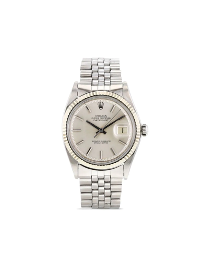 Pre-owned Rolex 1970  Datejust 36mm In Silver