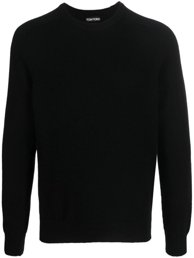 Tom Ford Textured Cashmere Jumper In Black