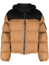 Alexander Wang Hooded Shell-trimmed Quilted Padded Cotton-twill Jacket In Black