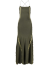 Jacquemus Scoop-neck Spaghetti-strap Dress In Green