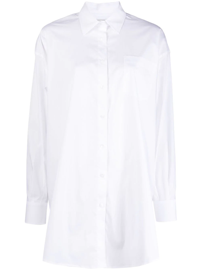 Iceberg Embroidered-logo Cut-out Shirt In White