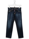DSQUARED2 STRAIGHT-LEG FADED JEANS