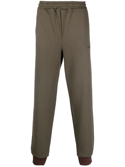 Helmut Lang Logo-print Track Trousers In Green