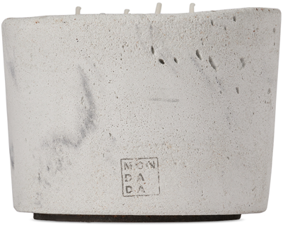 Mon Dada Gray Indoor Urban Small 'fire Me Up' Candle In Grey