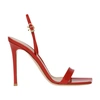 Gianvito Rossi Ribbon Strap-detail Open-toe Sandals In Tabasco Red