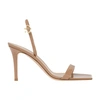 Gianvito Rossi Ribbon Buckle Stiletto Heels With Squared Toe Design In Praline