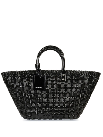Balenciaga Bistro Small Basket Bag In Black