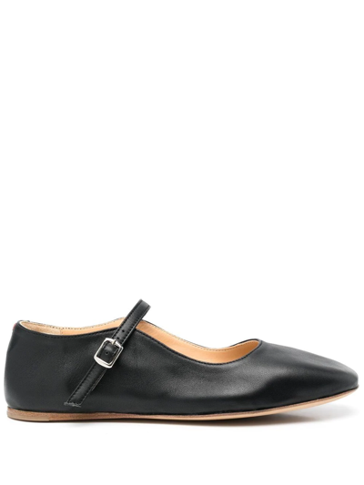 Azi.land Buckle-fastened Ballerina Shoes In Black