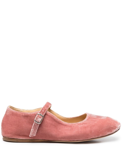 Azi.land Buckle-fastened Ballerina Shoes In Pink