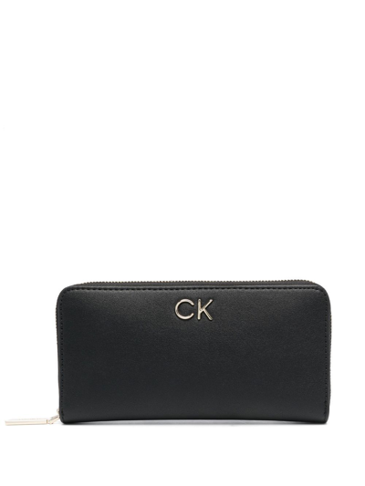 Calvin Klein Re-lock Large Wallet In Schwarz