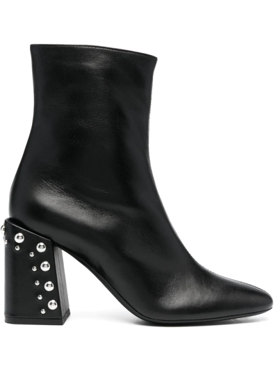 Furla Studded-heel 75mm Ankle Boots In Black