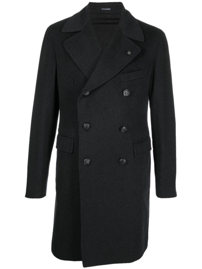 Tagliatore Double-breasted Coat In Grey