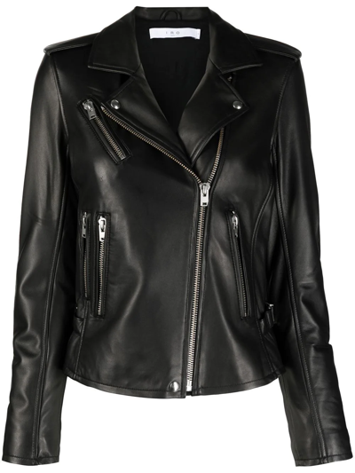 IRO NOTCHED-LAPELS BIKER JACKET