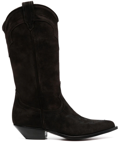 Sonora Santa Fe Flame Suede Boots In Brown