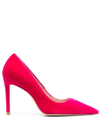 Stuart Weitzman 100mm Classic Velvet Pumps In Pink