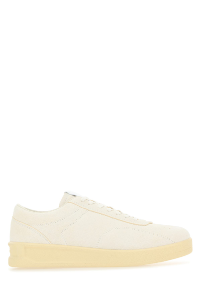Jil Sander Ivory Suede Trainers Nd  Uomo 45 In White