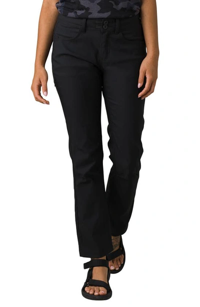 Prana Halle Water Repellent Straight Leg Trousers In Black