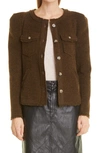 Isabel Marant Étoile Nelly Recycled Wool-blend Jacket In Green