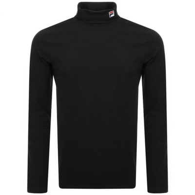 Fila Vintage Long Sleeve Roll Neck T Shirt Black