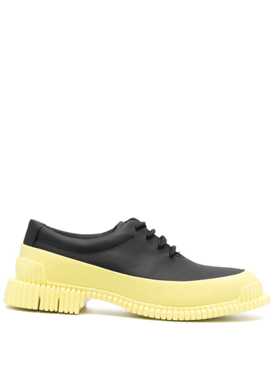 Camper Contrasting-sole Lace-up Sneakers In Black