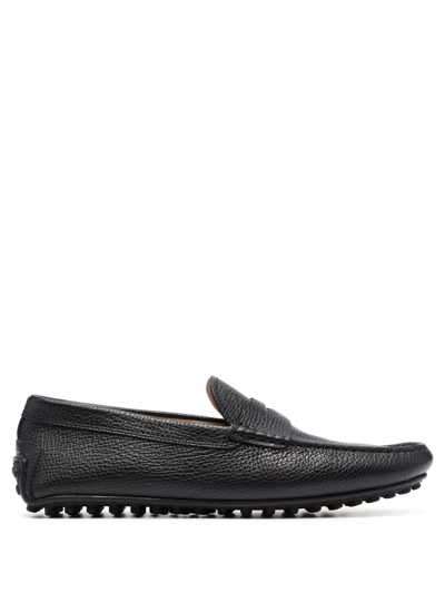 Tod's Driving Penny Loafers In Schwarz