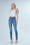 Frankie B Mariah High Rise Skinny Jeans In Blue