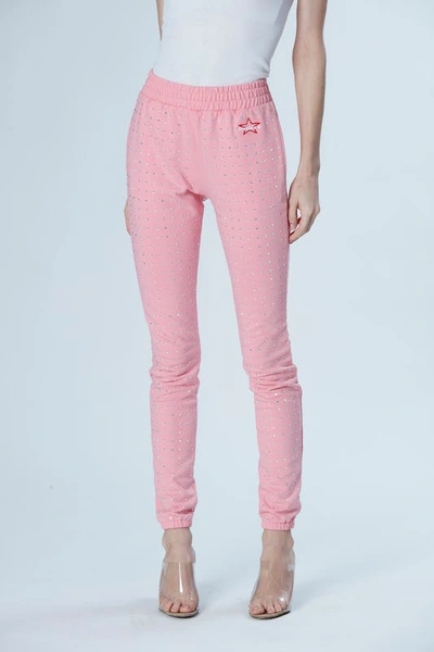 Frankie B Kendall High Rise Sweatpants In Pink