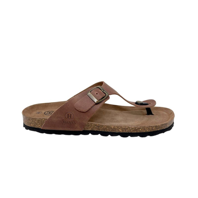 Hanks Brand Bio Itaca Leather Sandal In Brown
