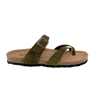 Hanks Brand Bio Elba Sandal Made In Leather In Green