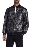 Pino By Pinoporte Roberto Metallic Camo Track Jacket In Black