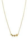 ADORNIA 14K YELLOW GOLD PLATED STARBURST NECKLACE
