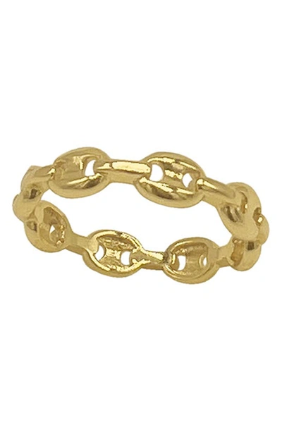Adornia 14k Gold Plated Mariner Chain Band Ring In Yellow