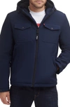 Levi's Soft Shell Faux Shearling Lined Jacket In Midnight