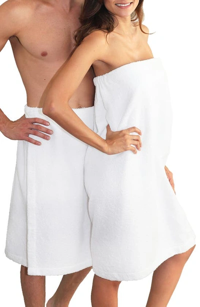 Linum Home Textiles Turkish Cotton Terry Body Wrap Towel In White