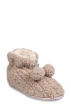 Gaahuu Faux Fur Quilted Slipper Boot In Cocoa