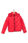 Kenneth Cole New York Cire Hooded Puffer Jacket In Red