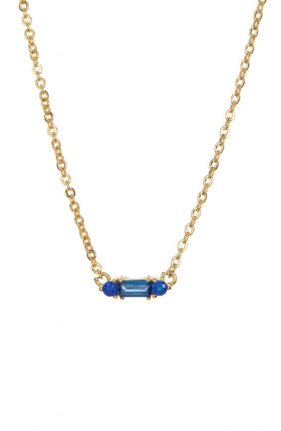 Sterling Forever Amara Cubic Zirconia Pendant Necklace In Gold