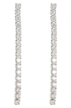 Sterling Forever Sterling Silver Cubic Zirconia Linear Drop Earrings