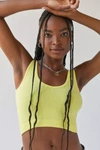 Out From Under Drew Seamless Ribbed Bra Top In Yellow