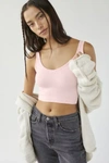 Out From Under Drew Seamless Ribbed Bra Top In Pale Pink