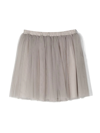 Douuod Teen Tulle Layered Mini Skirt In Grey