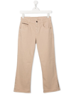 Brunello Cucinelli Cropped Flared-leg Trousers In Neutrals