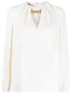 VALENTINO CHAIN-LINK DETAIL BLOUSE