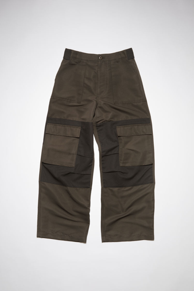 Acne Studios Ripstop Cargo Trousers In Chestnut Brown