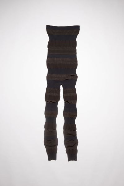 Acne Studios Textured Rib Trousers In Black